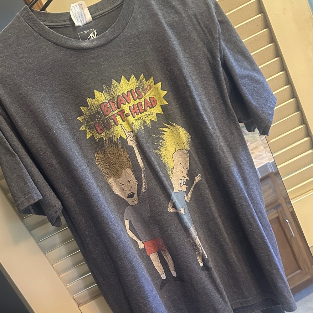 Vintage MTV Beavis and Butt-Head T-Shirt - Dark Gray